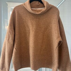 Calia Women's Cowl Neck Sweater in Warm Brown